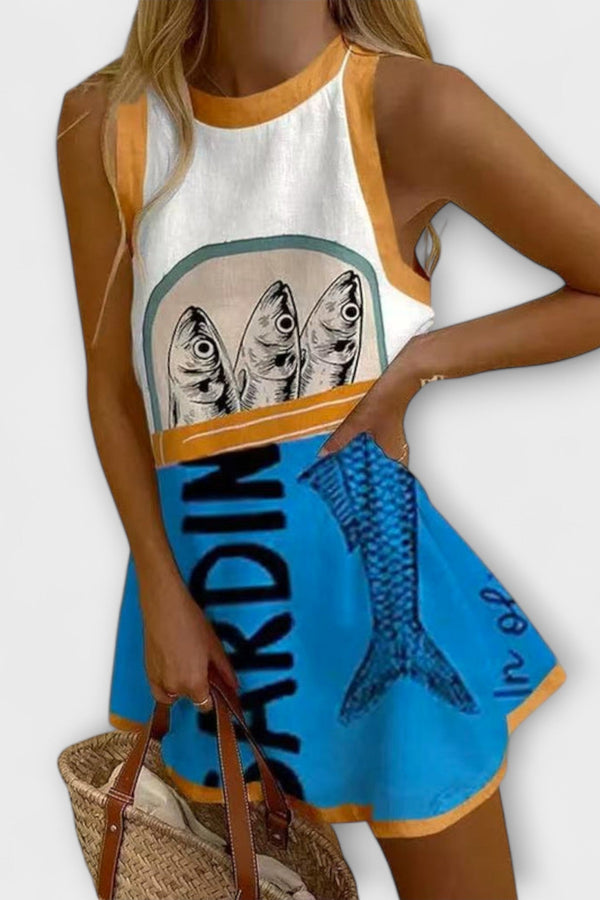 Isoria – Vestido Mini con Estilo Marítimo