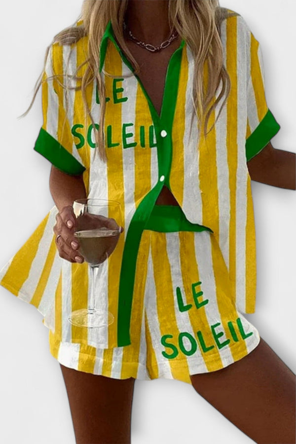 Halora – Estilo de lino amarillo con movimiento