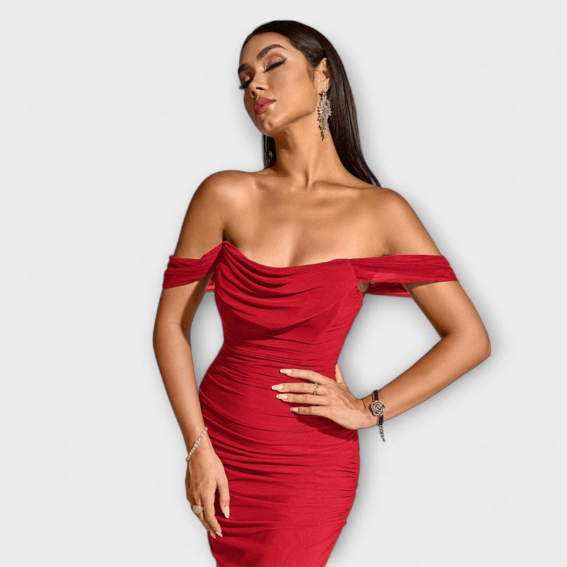 Ione - Vestido Bodycon con Hombros Descubiertos