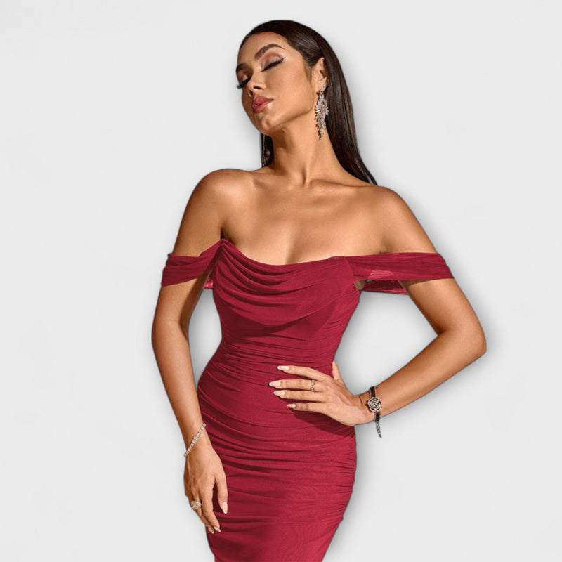 Ione - Vestido Bodycon con Hombros Descubiertos