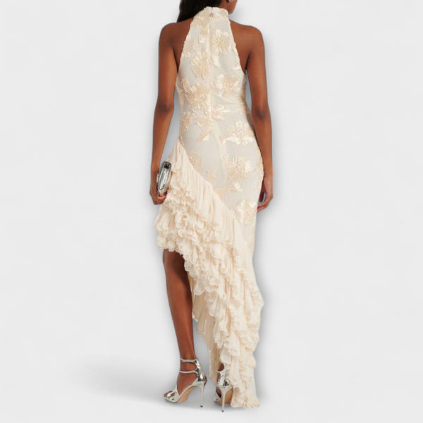 Karen - Vestido maxi con aplicaciones florales