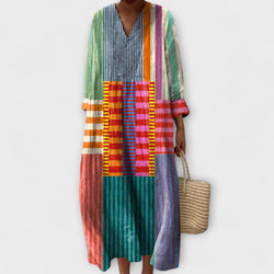 Lia - Vestido elegante con diseño geométrico