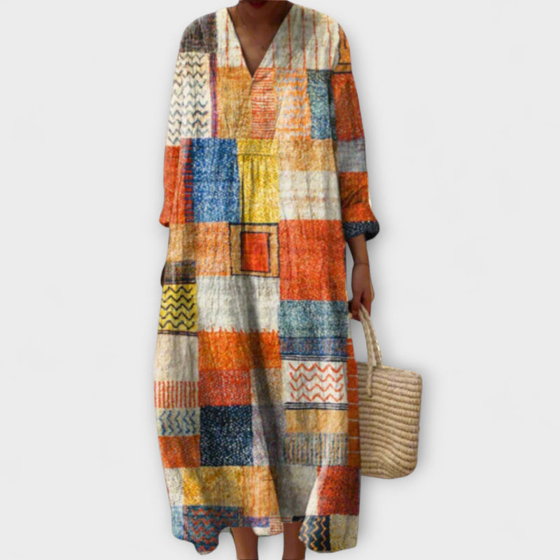 Vianna - Vestido elegante con diseño geométrico