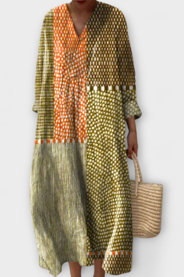 Gia - Vestido elegante con diseño geométrico