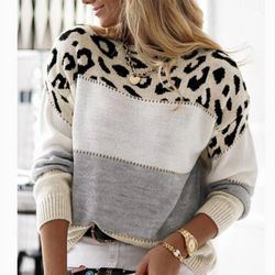 Cheyenne - Suéter casual con diseño de leopardo