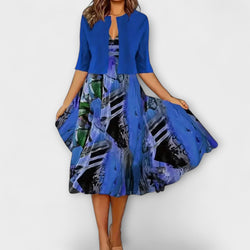 Vestido Midi para Damas con Blazer