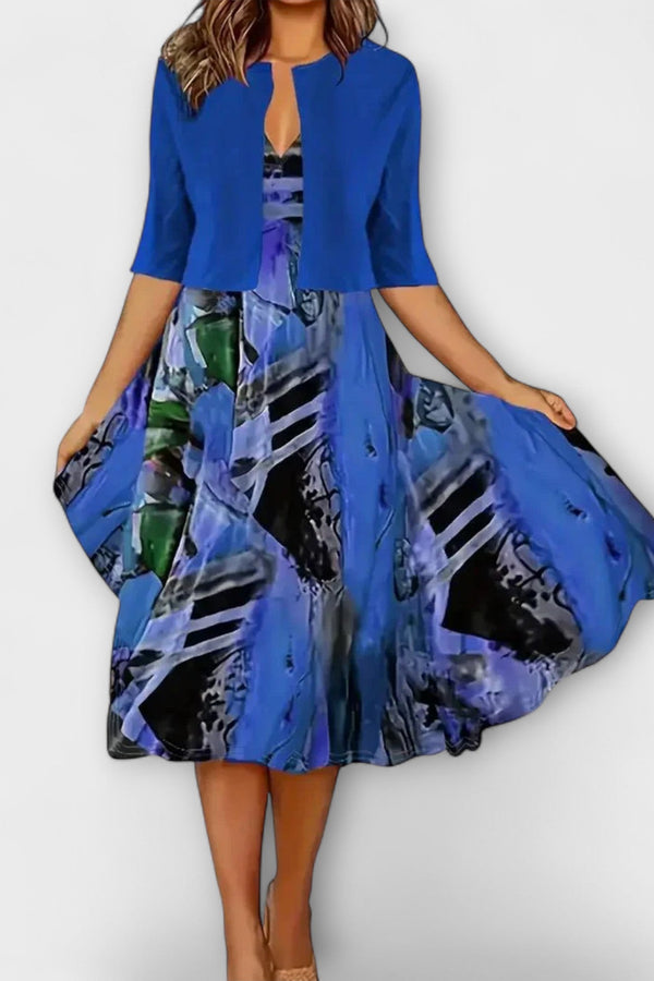 Vestido Midi para Damas con Blazer