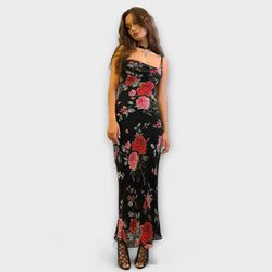 Vestido Bodycon de Tirantes de Espagueti con Estampado de Flores
