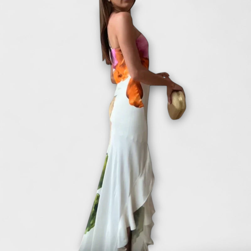 De Sapphire - Elegantes Vestido Maxi Patchwork
