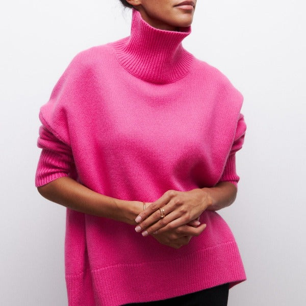 Katrielle - cómoda sudadera de cuello alto