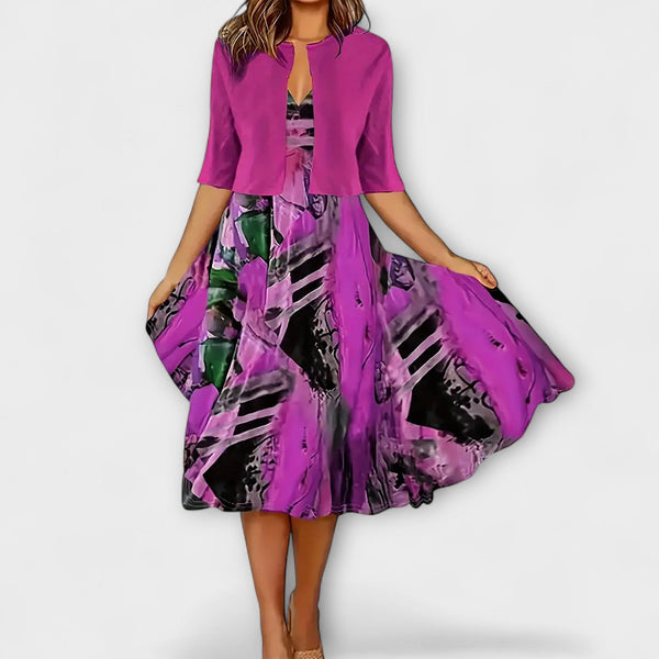 Vestido Midi para Damas con Blazer