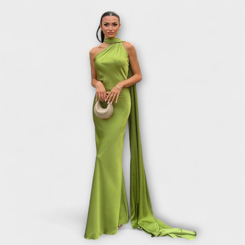 Elegante Maxivestido Halter sin Hombros