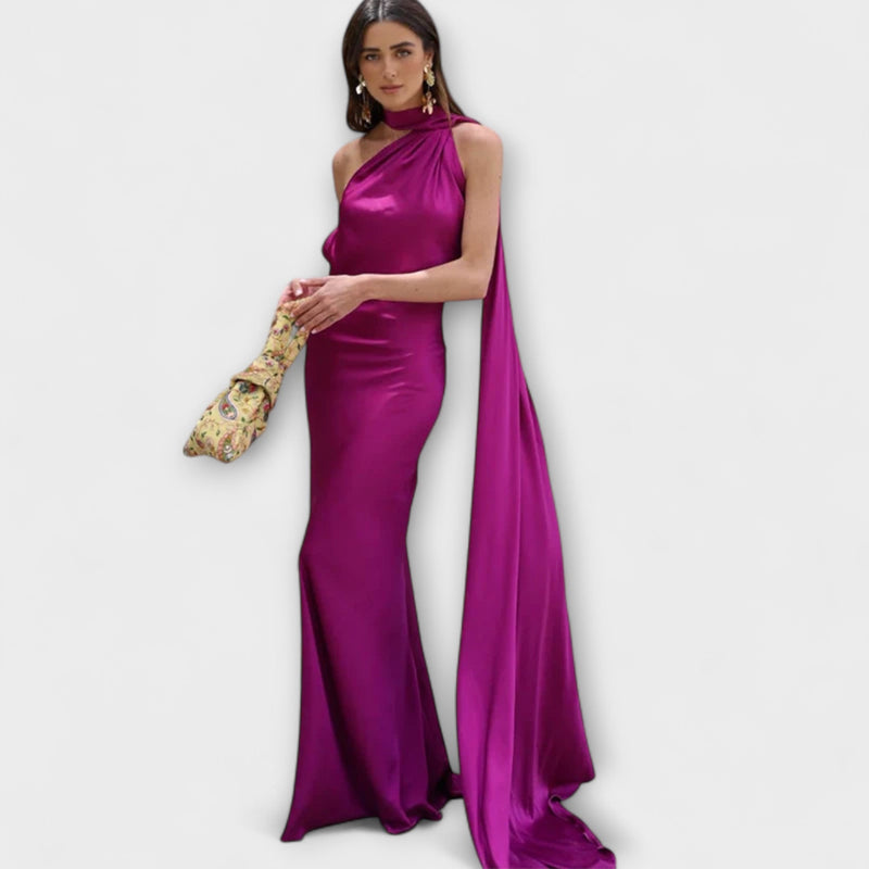 Elegante Maxivestido Halter sin Hombros