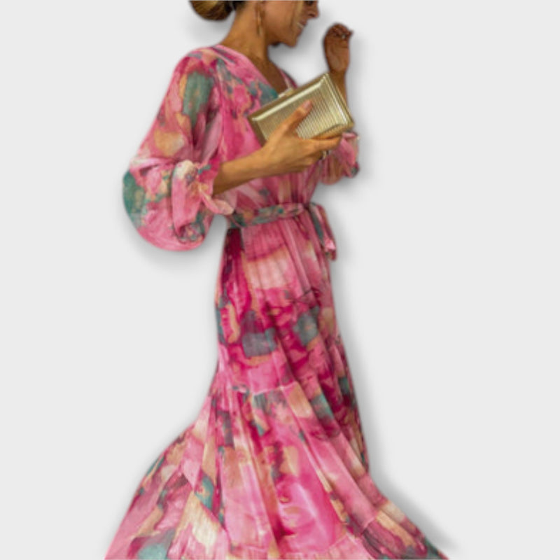 Evelyn - Vestido Maxi Aquarelle Dream