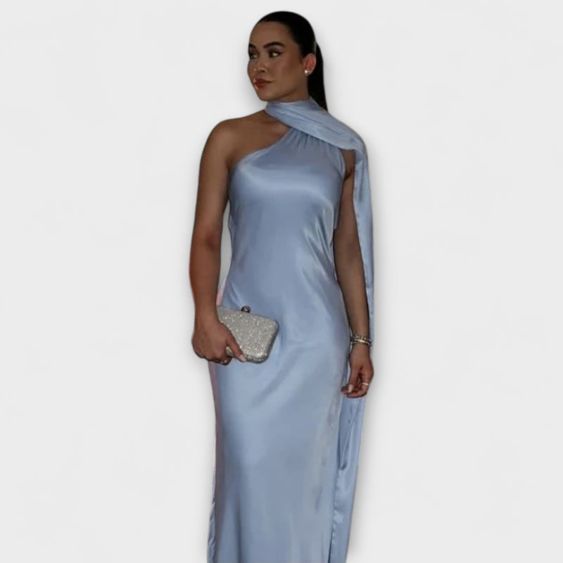 Elegante Maxivestido Halter sin Hombros