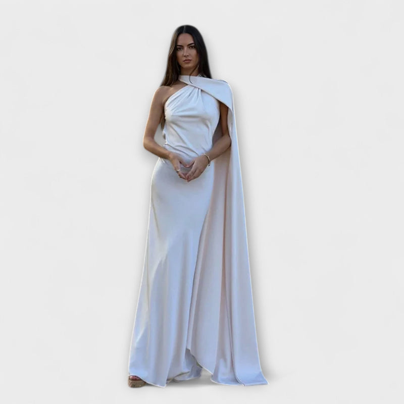 Elegante Maxivestido Halter sin Hombros