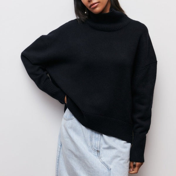 Katrielle - cómoda sudadera de cuello alto