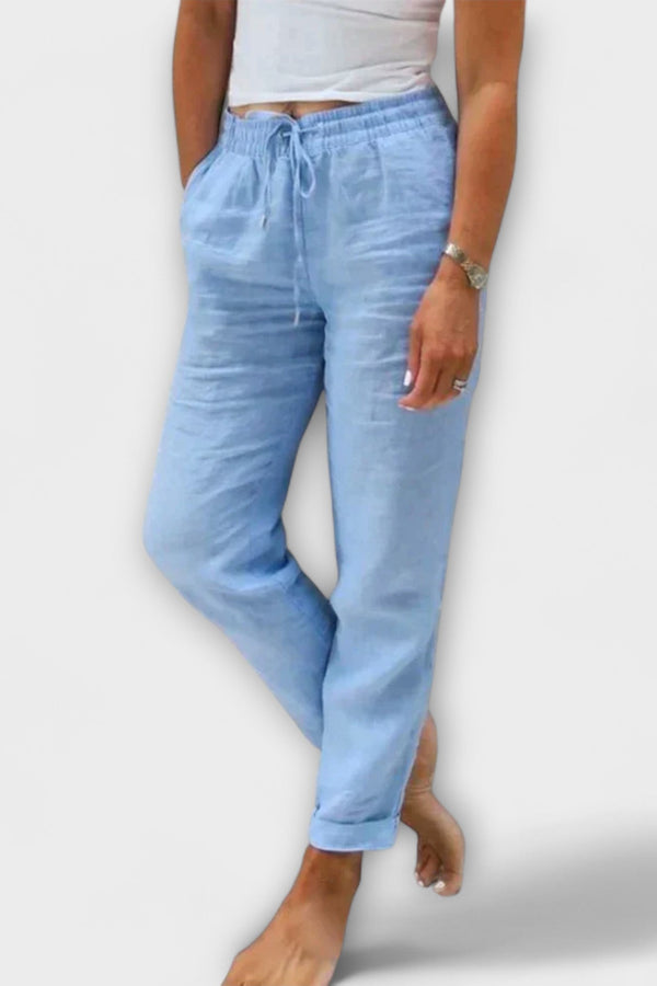 Stacy - Pantalones de lino ligeros
