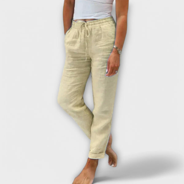 Stacy - Pantalones de lino ligeros