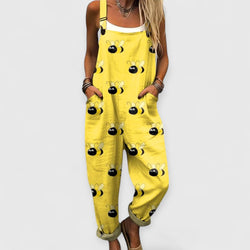 Maude - Pantalón de tirantes con divertidos motivos de abejas