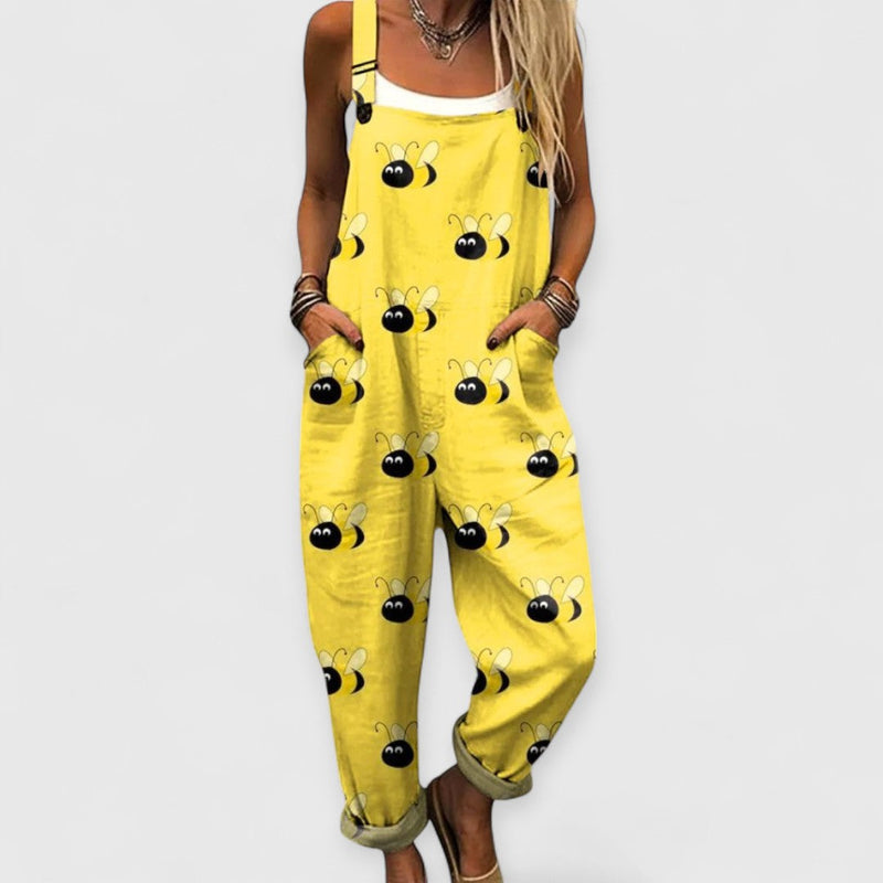 Maude - Pantalón de tirantes con divertidos motivos de abejas