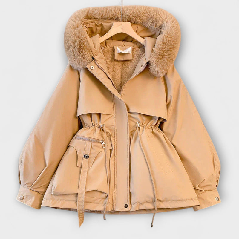 Bela - Elegante chaqueta de invierno Brévine con cuello de piel