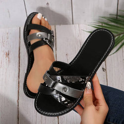 Sandalias de Leopardo con Tiras Cruzadas