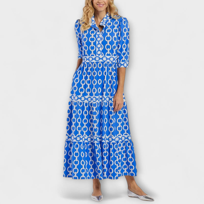 Juliette - Vestido midi con estampado de cadenas