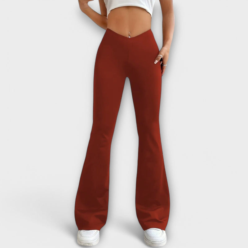 Serena - Pantalón ancho con pierna acampanada