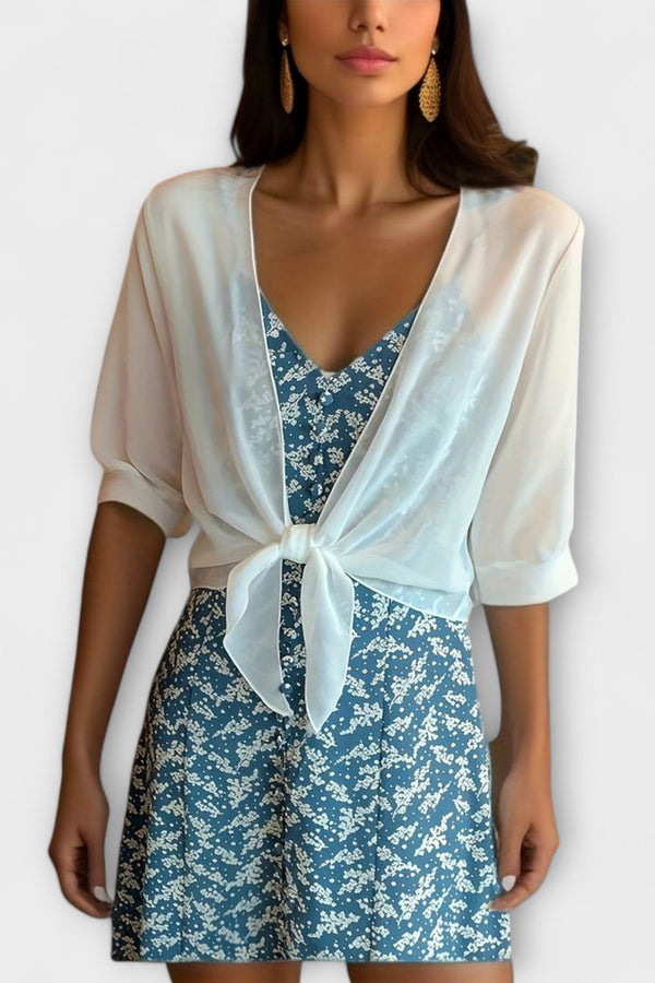 Olivia - Blusa con parte delantera abierta