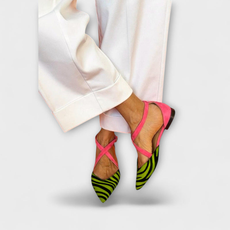 Zarella – Zebra-Flats en Poder Rosa