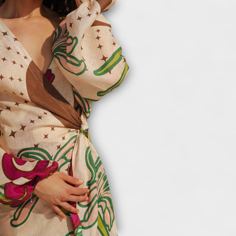 Tracey - Vestido Maxilargo con Cintura