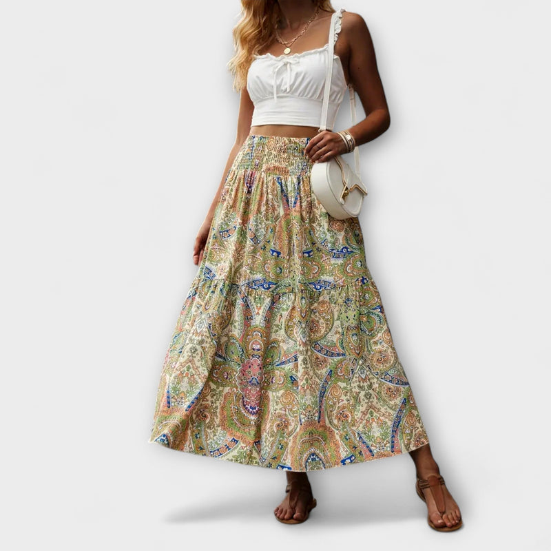 Falda fluida con estampado