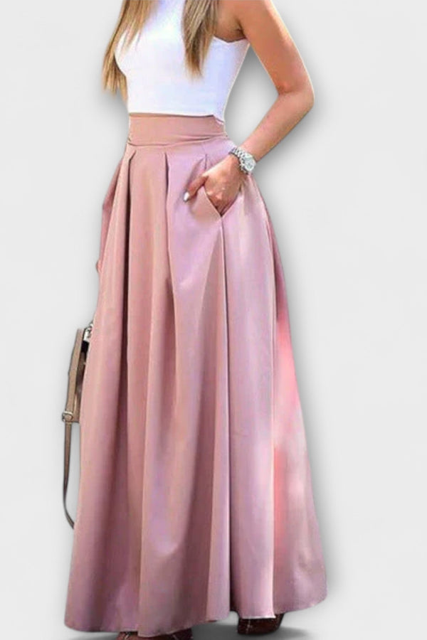 Tzafira – Falda maxi elegante con cintura alta