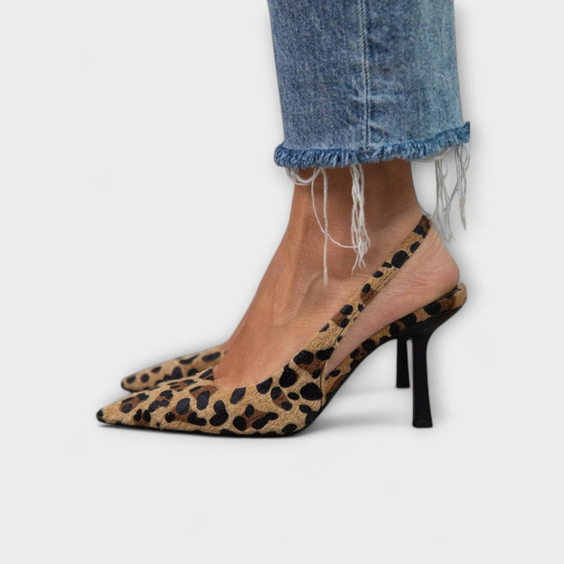 Liorina – Zapatos de tacón con diseño de leopardo