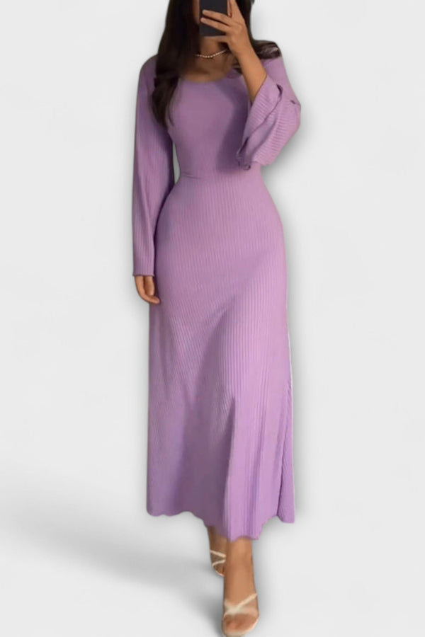 Jocelyn - Elegante vestido de punto con detalle en la cintura