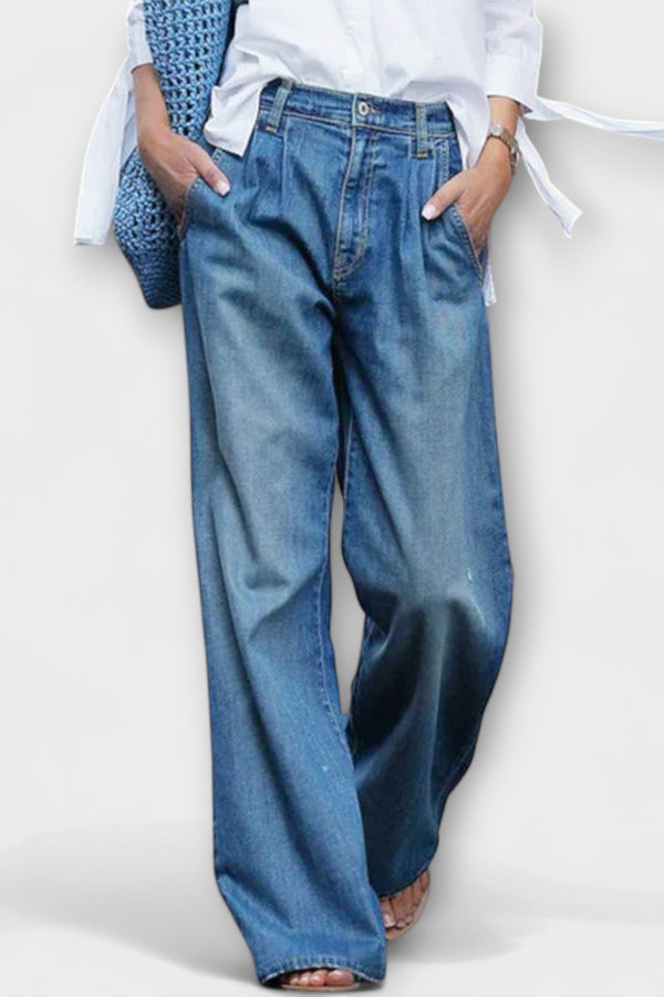 Ava - Jeans de alta calidad con pierna ancha