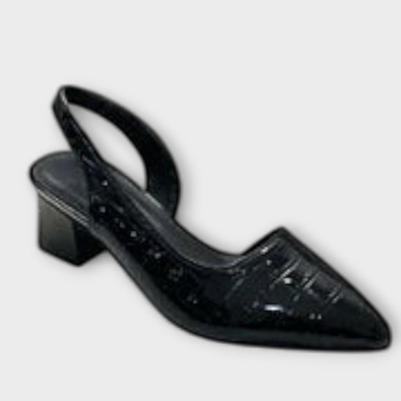 Bethany - Zapatillas Slingback Irregulares con Tacones Anchos