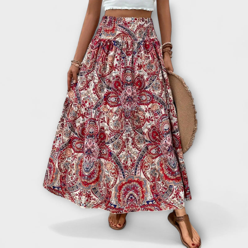 Falda fluida con estampado