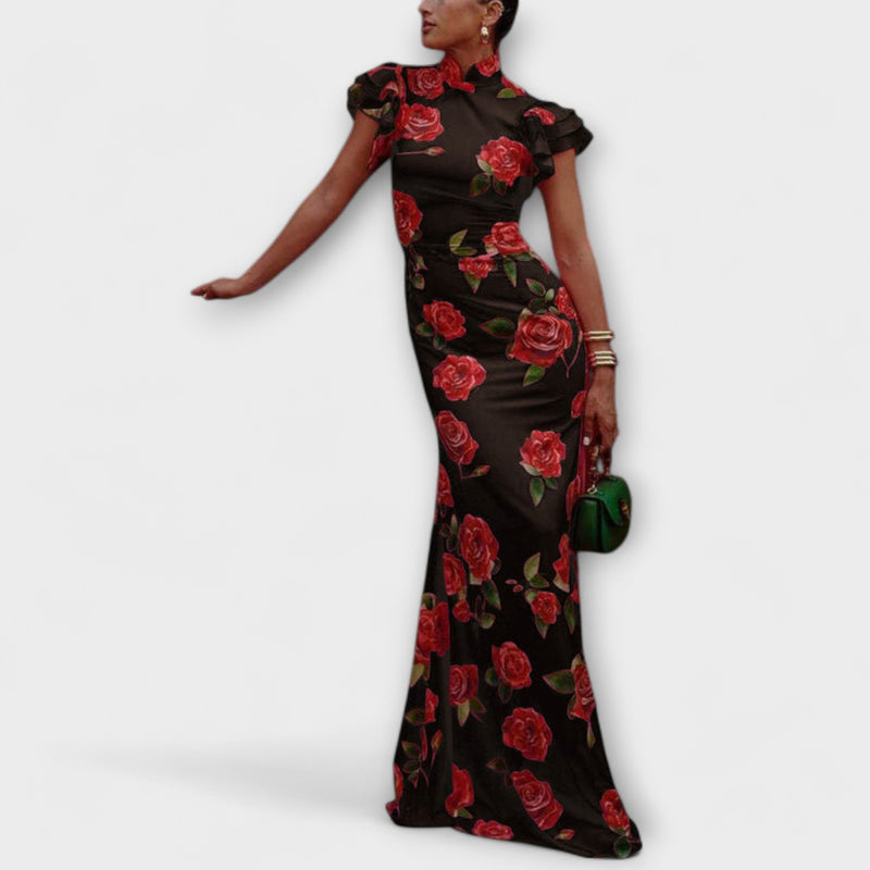 Luna - Vestido maxi con estampado floral