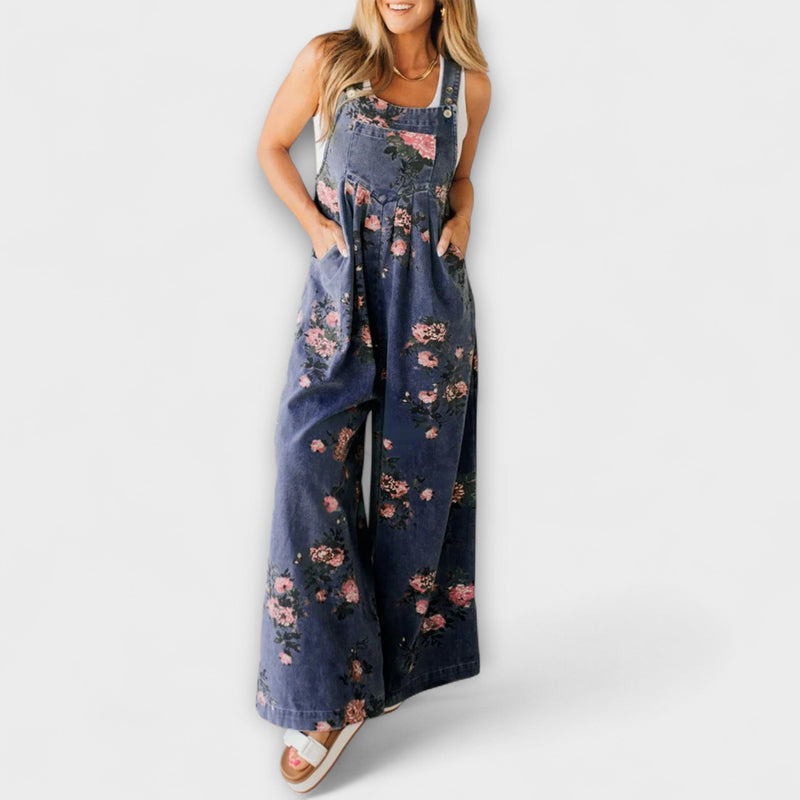 Bethany - Mono de mezclilla con estampado de flores