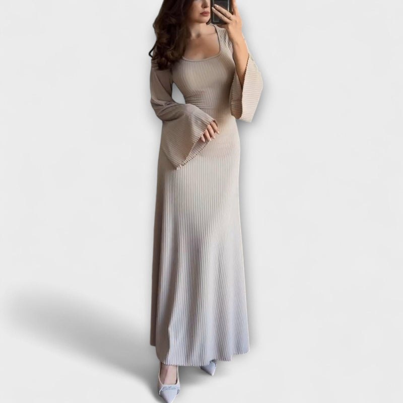 Jocelyn - Elegante vestido de punto con detalle en la cintura