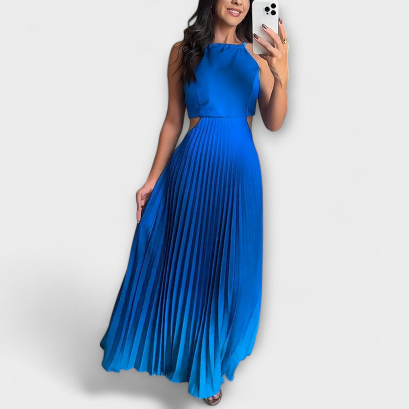 Haven - Elegante vestido maxi con tirantes y degradado