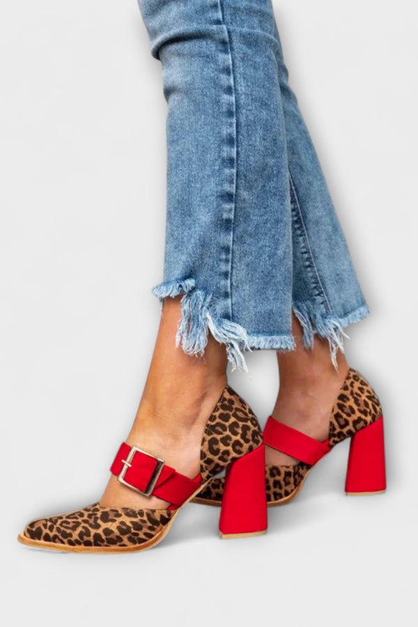 Charlotte - Botas de tacón grueso en marrón