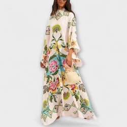 Lisa - Elegante maxivestido con estampado floral y diseño fluido