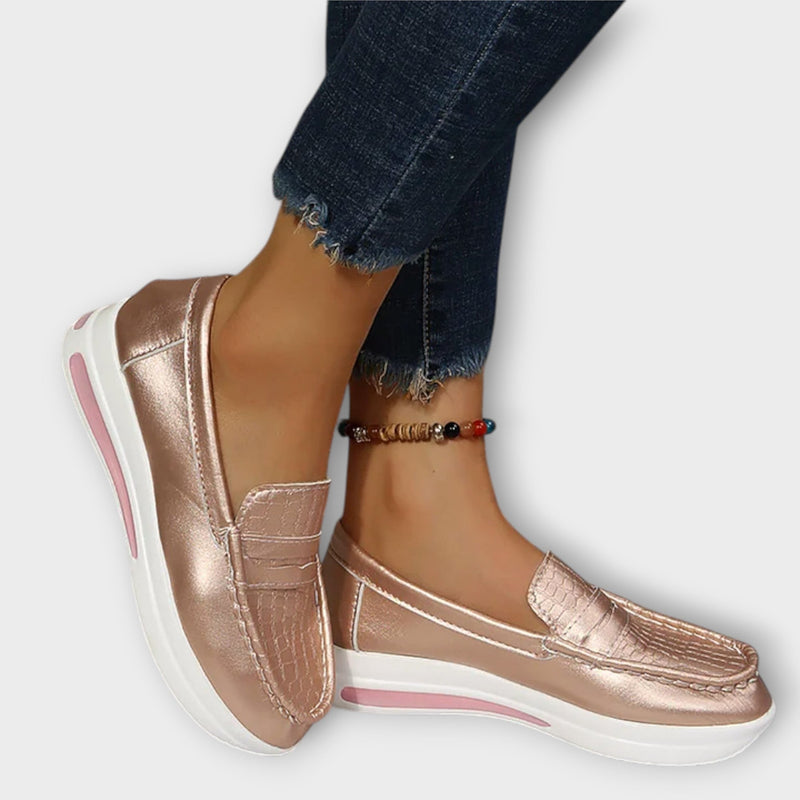 Anna - Zapatillas de Corte Bajo con Estampado en Costura