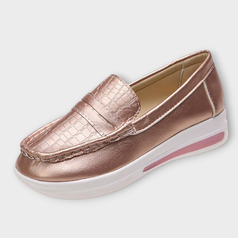 Anna - Zapatillas de Corte Bajo con Estampado en Costura