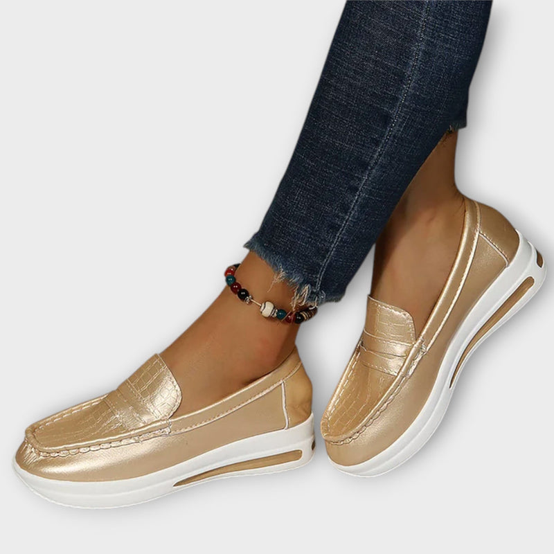 Anna - Zapatillas de Corte Bajo con Estampado en Costura