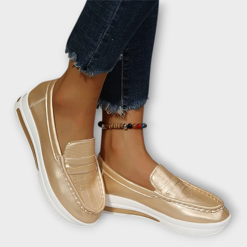 Anna - Zapatillas de Corte Bajo con Estampado en Costura
