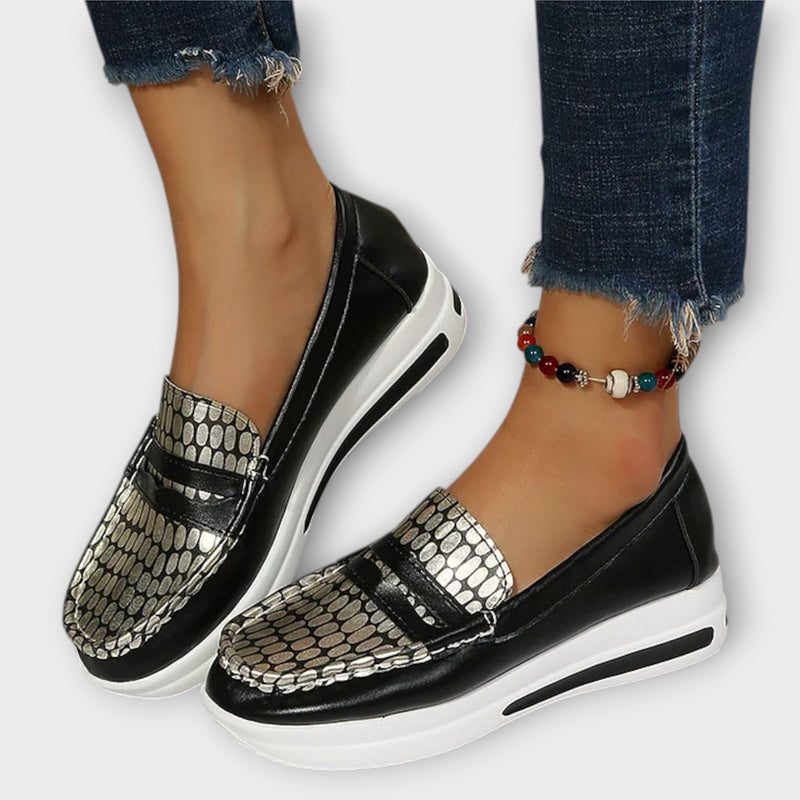 Anna - Zapatillas de Corte Bajo con Estampado en Costura